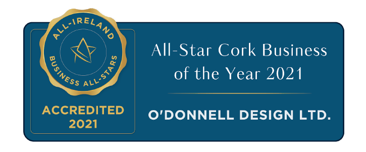 O’DONNELL DESIGN LTD ACCREDITED WITH ALL-STAR CORK BUSINESS OF THE YEAR 2021